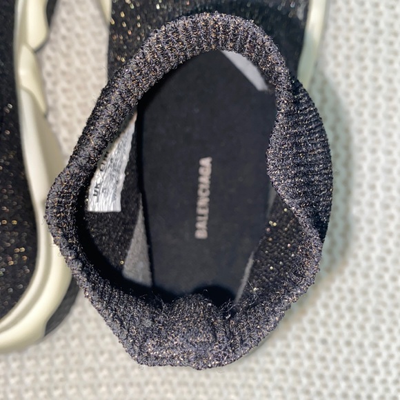 BALENCIAGA Speed Trainer 'Gold Metallic/Black' High-Top Sock Sneakers - Picture 10 of 16